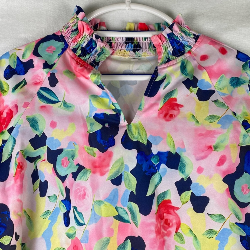 The Blue Door Boutique | NWOT Women’s Posie Puff Floral Sleeve Top | Medium | - Picture 7 of 12